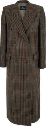 Etro Dames, Mantels, Bruin, Maat: XS Wol