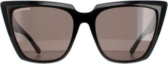 Balenciaga Cat Eye Womens Black Grey BB0046S - One Size