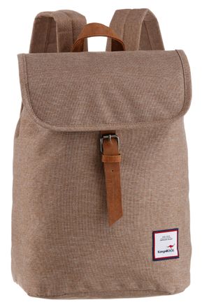 Kangaroos Cityrucksack KANGAROOS, Damen, Gr. B/H/T: 25cm x 40cm x 13cm, beige (sand), Nylon, Rucks&auml;cke Cityrucksack, in schlichter Optik