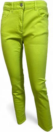 Luisa Cerano Tapered Kleur Denim Jeans - Dames - Slim Fit Jeans - Groen - S - Denim - Jeans