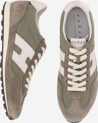 Hogan Mens Suede And Mesh Sneakers, Multicolour Leather Trainers