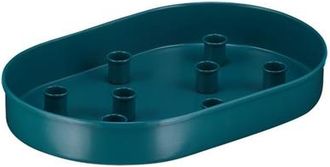 British Colour Standard Oval Metal Candle Platter in Petrol Blue at Nordstrom