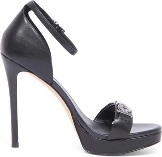 Michael Kors Platform Sandal - Dames - Sandalen met hakken - Zwart - 38 1/2 EU - Leer - Schoenen