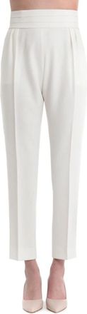 Max Mara Damesbroek voor Stijlvolle Outfits - Dames - Slim Fit Broeken - Wit - S - Broeken