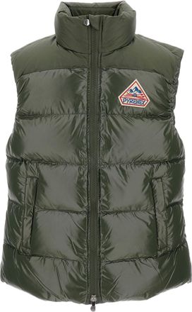 Pyrenex Sleeveless Down Jacket In Shiny Vintage-Effect Nylon