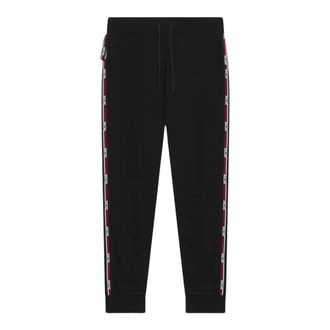 GCDS Sweatpants, female, Black, XS, Logo Tape Joggers