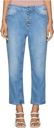 Dondup Klassieke denim jeans met juweelknopen - Dames - Regular Fit Jeans - Blauw - W31 - Denim - Jeans