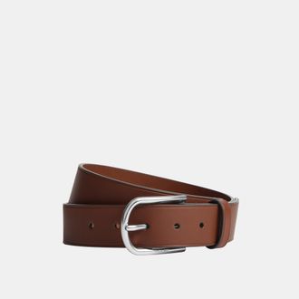 Coach Mens Harness Buckle Belt 35 Mm - Red Leather - Size 38 inches