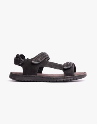 Hush Puppies Mens Hush Puppies NEVILLE QUARTER STRAP Mens Sandals Black - Size: 10