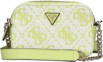 Guess Tassen, Dames, Groen, ONE Size, Leer, Double-zip Crossbody Bag