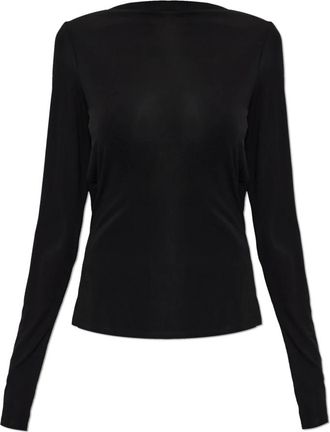 Cult Gaia Vayda Top - Dames - Blouses - Zwart - M - Leer - Overhemden
