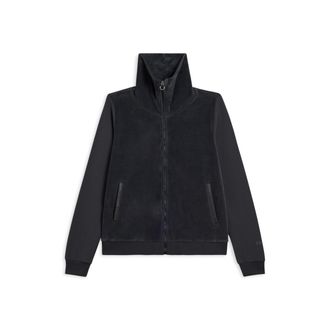 Freddy Felpa collo alto da donna in velluto con zip e logo strass