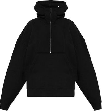 Saint Laurent Hoodie met halve rits - Dames - Hoodies - Zwart - S - Katoen - Hoodies & sweatvesten