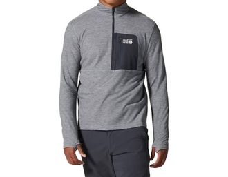 Mountain Hardwear Rogue Pursuit 1/2 Zip Jacket In Dark Storm