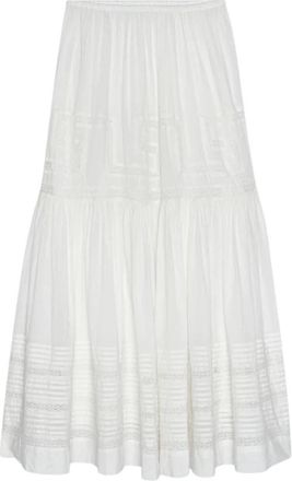 The Great. Victorian Skirt - Dames - Maxi Rokken - Wit - XS - Katoen - Rokken