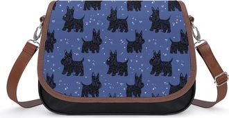 Generic Scottish Terrier Dog Fashion Womens Crossbody Bags Novelty Handbag Shoulder Bag Purse
