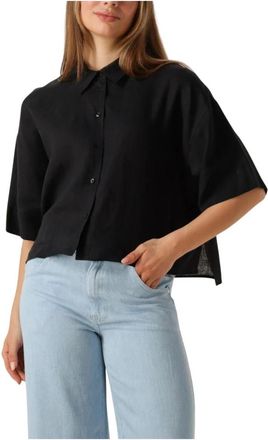 Drykorn Overhemden, Dames, Zwart, S, Katoen, Yarika Blouse