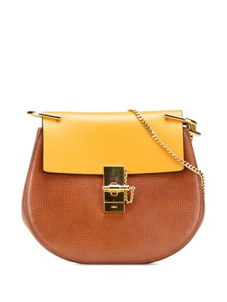 Chloé 2017 Small Bicolor Smooth and Grained Calfskin Drew crossbody bag - women - Calf Leather - One Size - Yellow