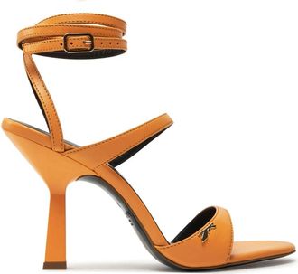 Patrizia Pepe Sandalo - Dames - Sandalen met hakken - Oranje - 39 EU - Leer - Schoenen