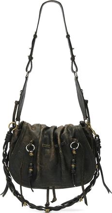 Isabel Marant Borsa a spalla in pelle con coulisse - Nero