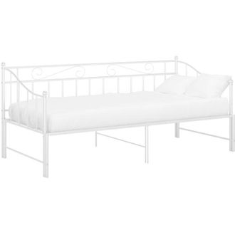 vidaXL Pull-out Sofa Bed Frame without Mattress White Metal 90x200 cm Vidaxl