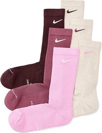Nike Elevated Crew (6 Pairs) Athletic Shoes 10 : SM (US 4-6 Big Kid Shoe Size - Womens Shoe 4-6), Cotton