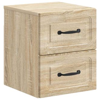 vidaXL Mesita De Noche De Pared Roble Sonoma 34,5 X 33 X 40 Cm Vidaxl