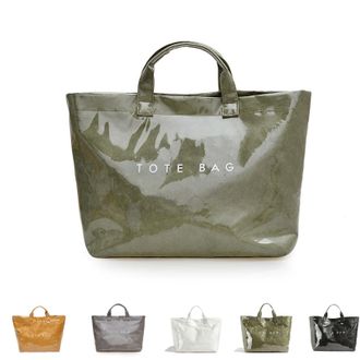 Generic Womens Letters Print Tote Bag, Womens Large PVC Tote Bag Letters Print Handbags Kraft Paper for Work (Green)