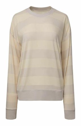 WeWoreWhat Oversized Long Sleeve Crewneck Top in Cloudgry/ivory at Nordstrom, Size X-Small