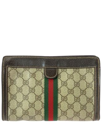 Gucci Vintage Gg Supreme Clutch (Authentic Pre-Loved)