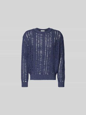 Closed Closed Regular Fit Pullover in Strick-Optik in Lila, Gr&ouml;&szlig;e XL