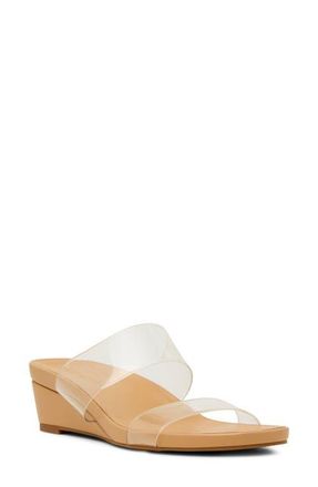 Anne Klein Kapricorn Wedge Sandal in Clear at Nordstrom, Size 9.5