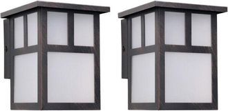 Forlight Osaka (2 unidades) Aplique de Pared para Exterior IP23 de Estilo Rústico en Color Marrón Óxido