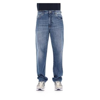 Pantaloni Torino Straight Fit Jeans, male, Blue, W31, Loose Fit Denim Jeans in Pure Cotton