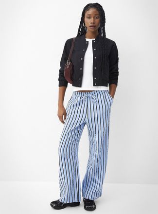 Ichi Womens Elastic waist lightweight wide-leg pant