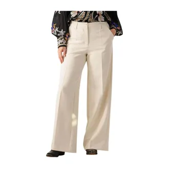 Summum Broeken, Dames, Wit, XL, Wijde Pijpen Broek