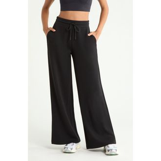 Zella Soft Luxe Wide Leg Pants in Black at Nordstrom, Size Xx-Large