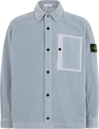 Stone Island Light Blue Relaxed Overshirt