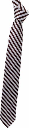 Robert Talbott Mens Cricket Stripe Self-Lined Woven Silk Tie In Brown And Silver-White