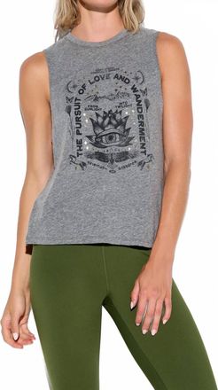 Spiritual Gangster Pursuit Bowery Tank Top - Plus In Heather Grey