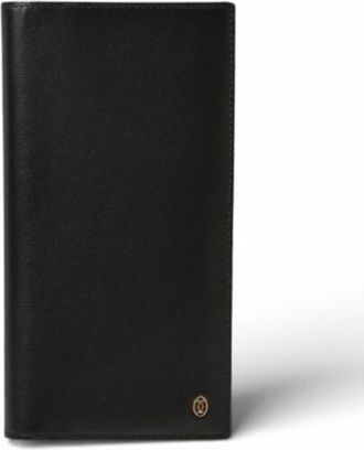 Cartier Black Leather Long Wallet (Bi-Fold) (Pre-Owned)