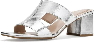 Bandolino Merring Womens Dress Sandals Silver Lizard : 5.5 M, Synthetic