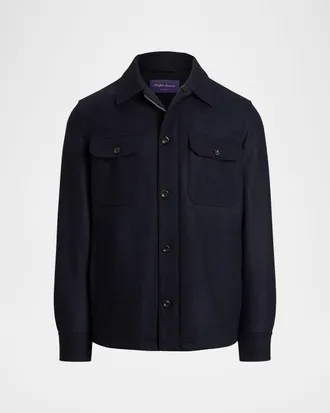 Ralph Lauren Purple Label Felton Cashmere-Blend Shirt Jacket