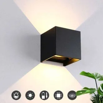 OEM Aplique De Pared Led Moderno De 12 W Para Interiores Y Exteriores, Estructura De Aluminio Con &Aacute;ngulo De Haz Ajustable, Luz Blanca C&aacute;lida, Resistente A