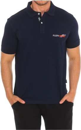 Plein Sport Polo met korte mouwen - Heren - Fitness - Blauw - S - Katoen - Fitness