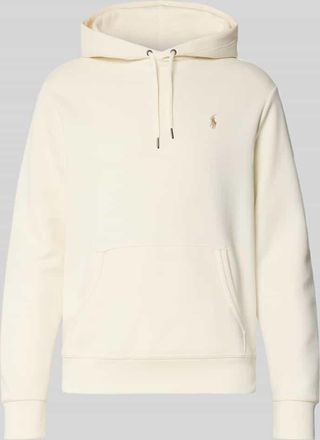 Polo Ralph Lauren Hoodie mit Label-Stitching und Känguru-Tasche in Offwhite, Größe XXL