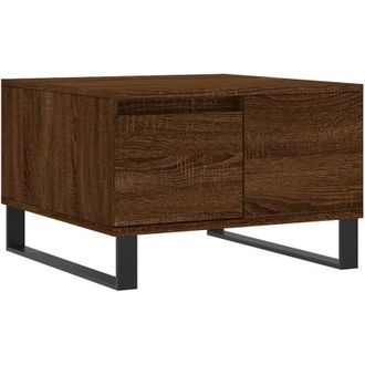 vidaXL Vidaxl - Coffee Table Brown Oak 55x55x36.5 cm Engineered Wood