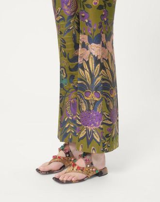 Valentino Garavani Sandalo Infradito Preshoes In Tessuto Jacquard Apres LHiver Con Cristalli 20Mm Donna MULTICOLOR 36.5