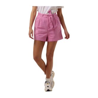 Scotch & Soda Hoge Taille Casual Bedrukte Shorts - Dames - Bermuda - Roze - XS - Korte Broeken