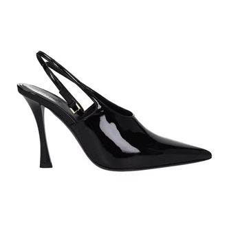 Givenchy Schoenen, Dames, Zwart, 40 EU, Leer, Leren Slingback Pumps Patent Hak